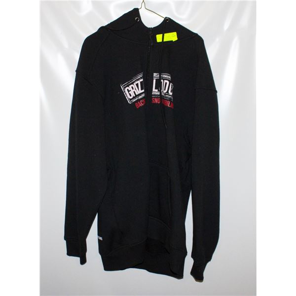 MENS XL BLACK HOODIE - GRIZZLEY LODGE BACKCOUNTRY
