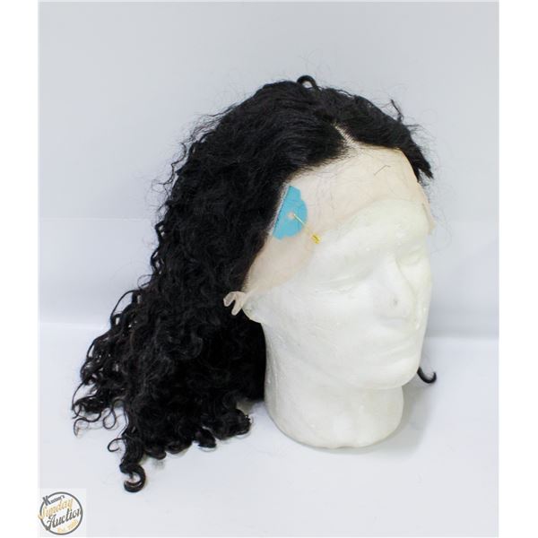 100% HUMAN HAIR KINKY CURLY FULL FRONTAL 12" WIG