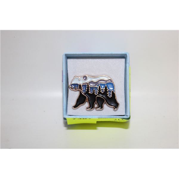 NEW BEAR PIN ETCHED AND NATURE