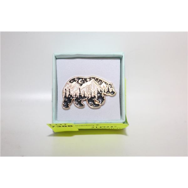 NEW BEAR PIN ETCHED AND NATURE DESIGN