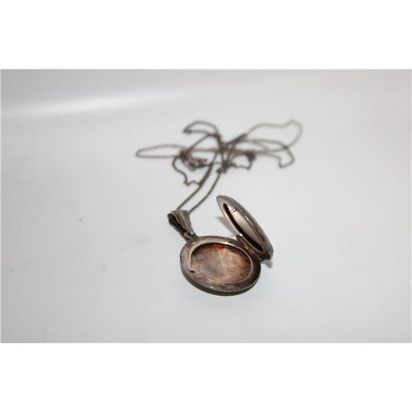 925 SILVER 6.4 GRAM LOCKET NECKLACE-ESTATE