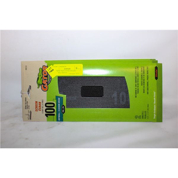 (3) NEW 2PKS GATOR 100 GRIT SANDING SHEETS