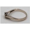Image 3 : LADIES 14KT WHITE GOLD DIAMOND RING SIZE 6.5
