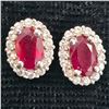 Image 1 : SILVER RUBY WHITE TOPAZ(0.85CT) RHODIUM PLATED