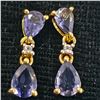 Image 1 : GOLDPLATED SILVER IOLITE(1.8CT)GOLD RHODIUM PLATE