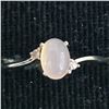 Image 1 : SZ 6.25 SILVER ROSE QUARTZ DIAMOND(0.65CT) RHODIUM PLATED