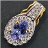 Image 1 : GOLD PLATED SILVER TANZANITE WHITE TOPAZ(0.45CT)