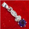 Image 1 : SILVER AMETHYST (0.4CT) RHODIUM PLATED