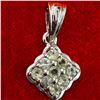 Image 1 : SILVER GREEN SAPPHIRE (0.75CT) RHODIUM