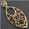 Image 1 : GOLD PLATED SILVER GARNET (0.9CT) GOLD RHODIUM