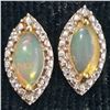 Image 1 : GOLD PLATED SILVER OPAL CZ(1.25CT) GOLD RHODIUM