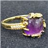 Image 1 : GOLD PLATED SILVER AMETHYST(3.6CT) GOLD RHODIUM