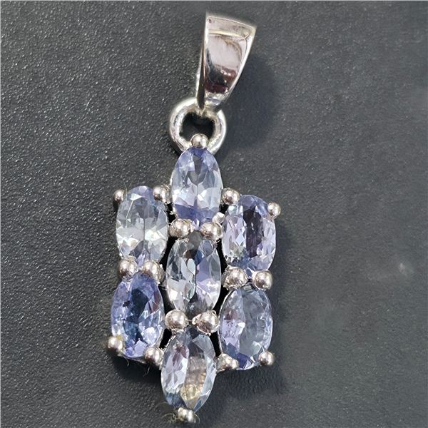 SILVER TANZANITE (1.35CT) RHODIUM PLATED