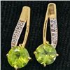 Image 1 : GOLD PLATED SILVER PERIDOT CZ(1.45CT) GOLD
