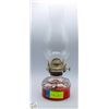 Image 1 : VINTAGE GLASS KEROSENE OIL LAMP WITH