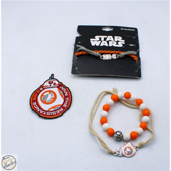 LOT OF STAR WARS BB-8 BRACELETS