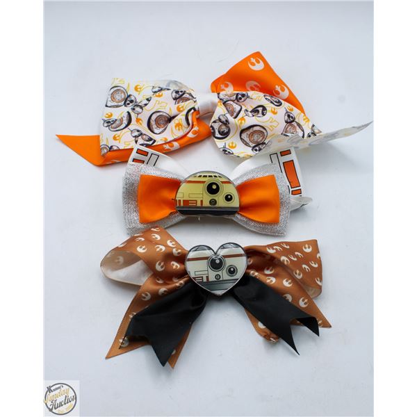LOT OF STAR WARS BOW HAIR CLIPS
