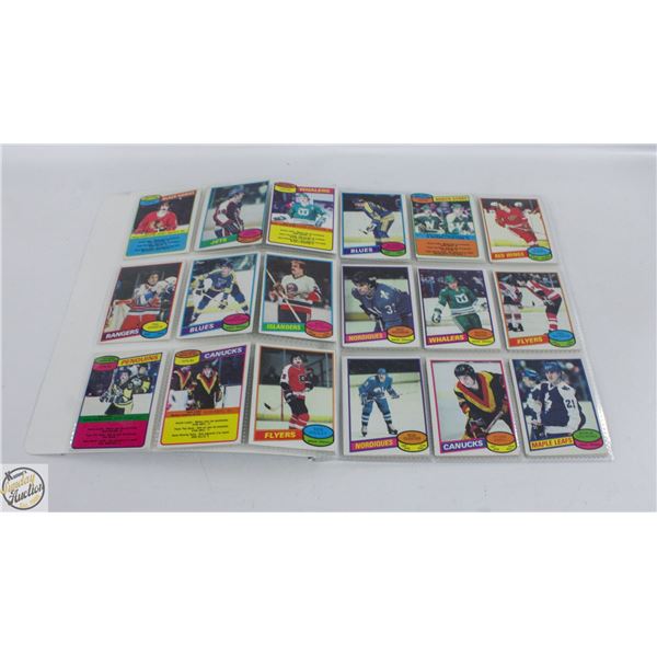 1980-1981 OPC HOCKEY CARD 45 CARDS IN FOLDER