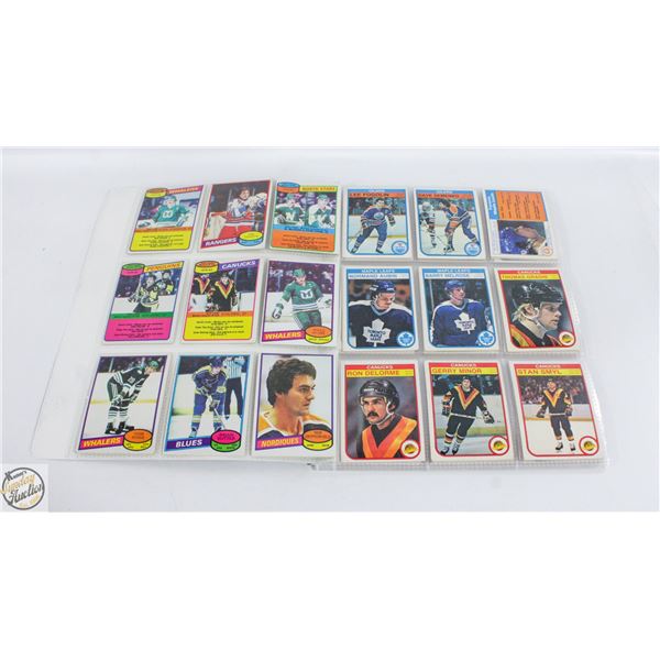 LOT OF VARIOUS 1980'S HOCKEY CARDS 81 CARDS