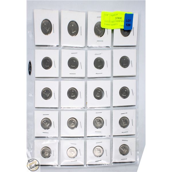 LOT OF CDN COMMEMORATIVE RABBIT NICKELS