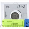 Image 1 : 1942 NEWFOUNDLAND 10 CENT COIN GEORGE VI