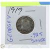 Image 1 : 1919 GEORGE V 25 CENT COIN SILVER