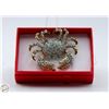 Image 1 : NEW CRAB BROOCH FILLED WITH RHINESTONES
