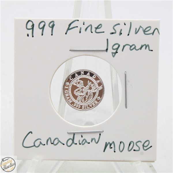 #3617-CANADIAN .999 FINE SILVER 1 GRAM BAR WITH