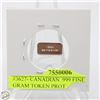 Image 2 : #3627- CANADIAN .999 FINE SILVER 1 GRAM TOKEN PROT