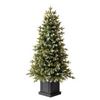 Image 1 : BRAND NEW ARTIFICIAL POTTED TREE WITH LIGHTS 4.5FT