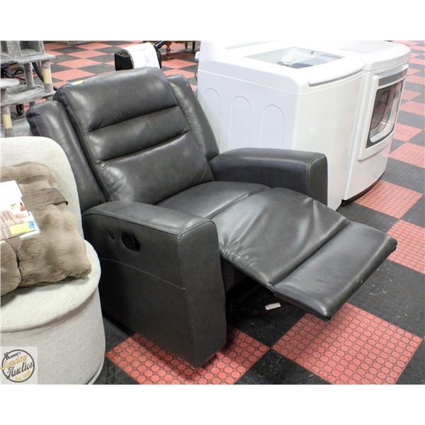 NEW MONTERREY HILLS TOP GRAIN LEATHER GLIDER &