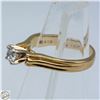 Image 2 : LADIES 14K YLW/WHT GOLD DIAMOND SOLITAIRE RING
