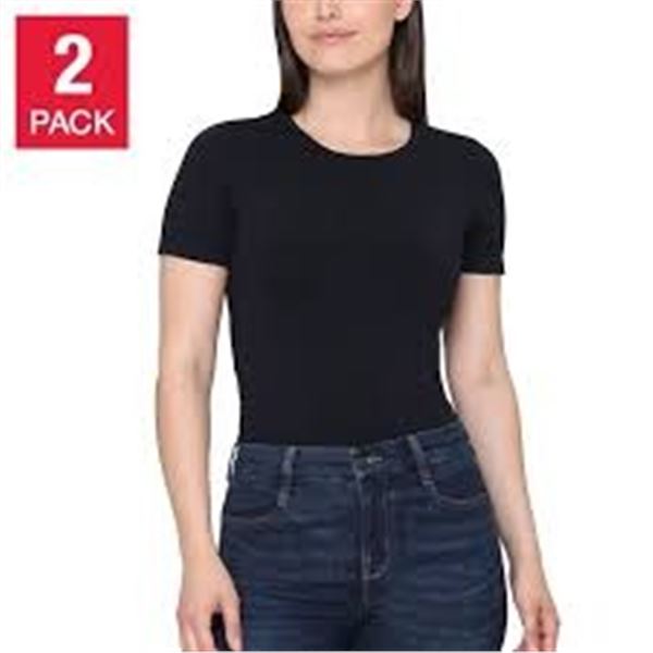 NEW 2PK TAHARI LARGE WOMENS SEAMLESS T-SHIRTS