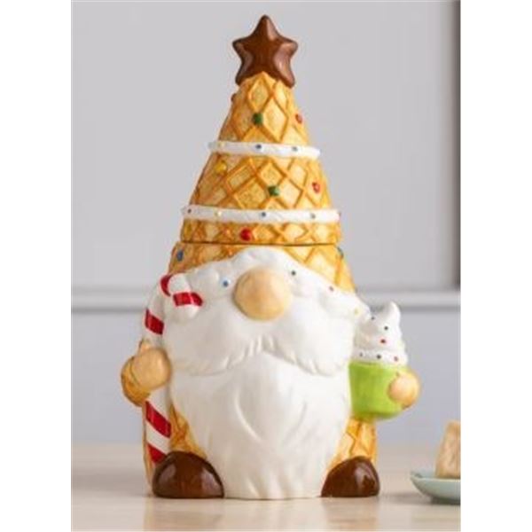 NEW YSERAMIC GNOME CERAMIC COOKIE JAR