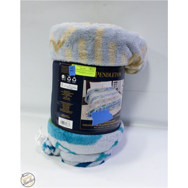 BRAND NEW PENDLETON FAUX FUR LUXE BLANKET QUEEN