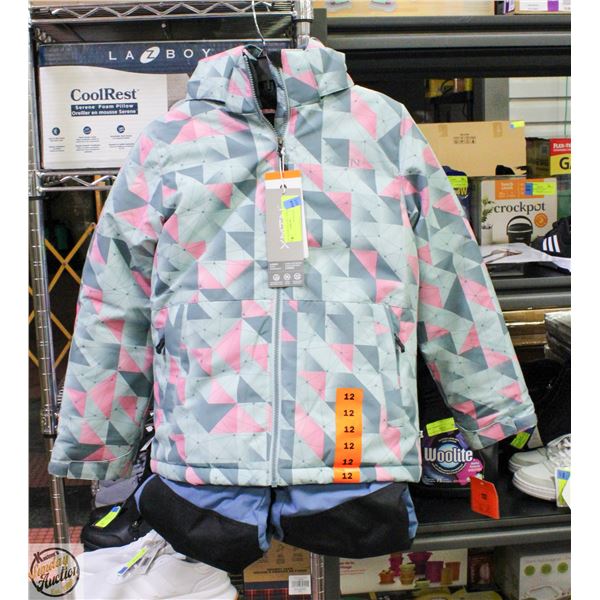 NEW XMTN GIRLS SNOWSUIT 2PCS SIZE 12