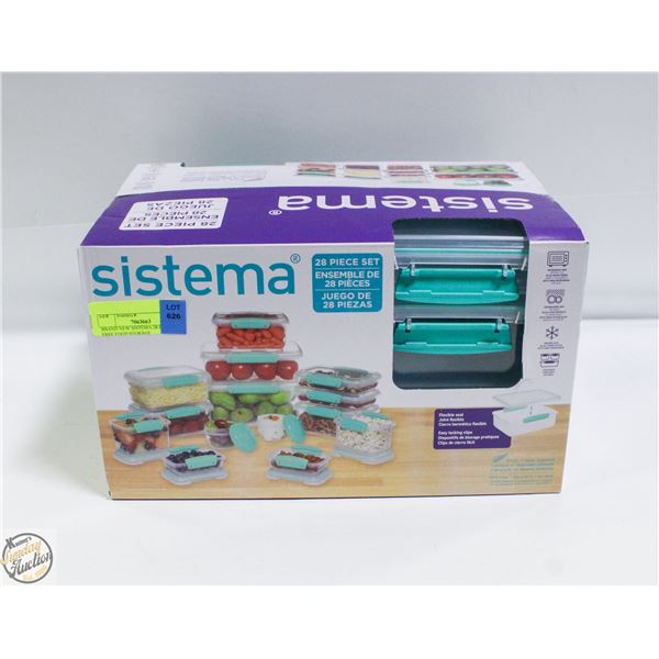 BRAND NEW SISTEMA 28 PIECE BPA FREE FOOD STORAGE