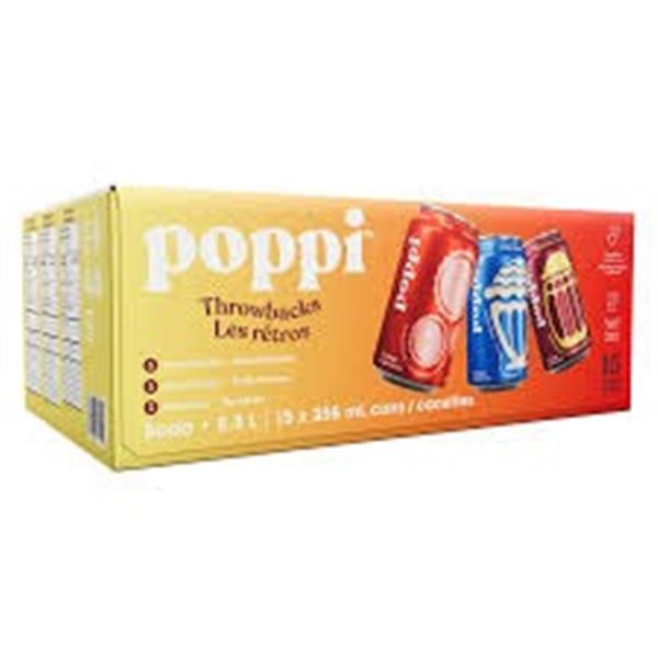 15 X 355ML POPPI THROWBACK SODAS