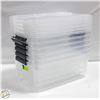 Image 1 : NEW SET OF 6 12.2L TUFFSTORE CLEAR STORAGE BINS