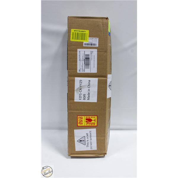 NEW WALASIS 24" LONG BLACK WALL SHELF