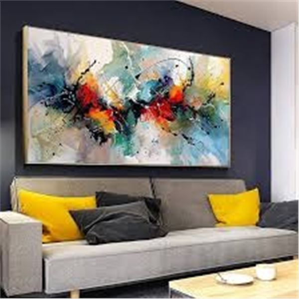 NEW ABSTRACT WALL ART COLORFUL WALL DECOR 50X100CM