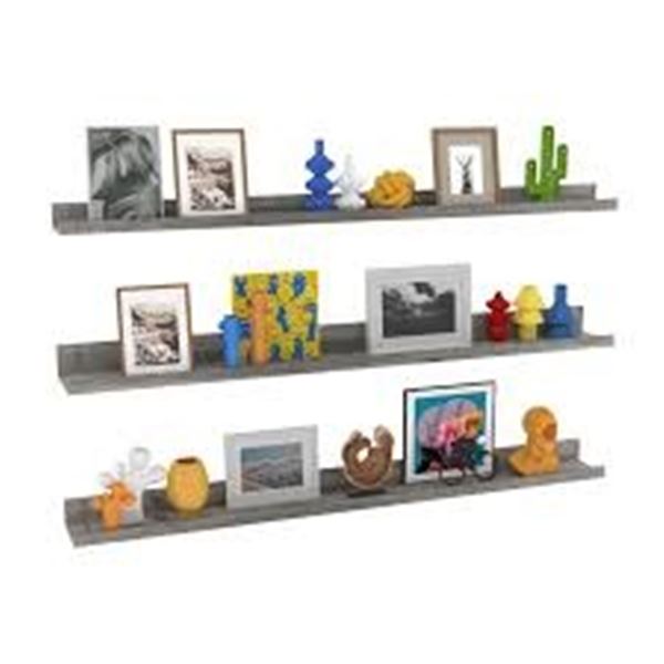 BRAND NEW LYEASW 47" GREY FLOATING WALL SHELVES