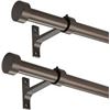 Image 1 : NEW 2PK CURTAIN ROD FOR WINDOWS 48-84" BRONZE