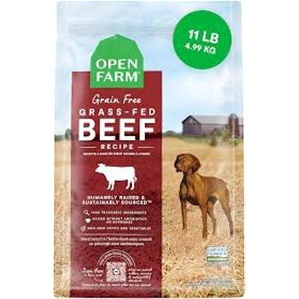 11LB OPEN FARM GRASS-FED BEEF DOG FOOD