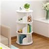Image 1 : NEWLY ASSEMBLED YARKEESKY 3-TIER ROTATING BOOKCASE