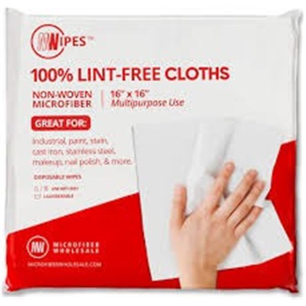 NEW 50PK MWIPES LINT FREE CLOTH 16 X 16"
