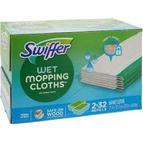 2 X 32 REFILLS SWIFFER WET CLOTHS