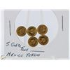 Image 1 : 5 - MEXICO GOLD-TONE TOKENS