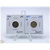 Image 1 : 1903H & 1947 ML SILVER DIMES