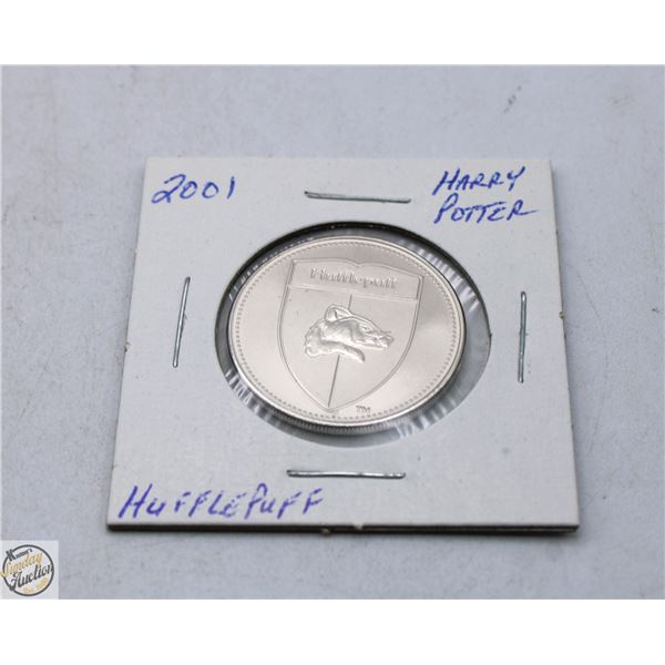 HARRY POTTER COIN - HUFFLEPUFF CREST